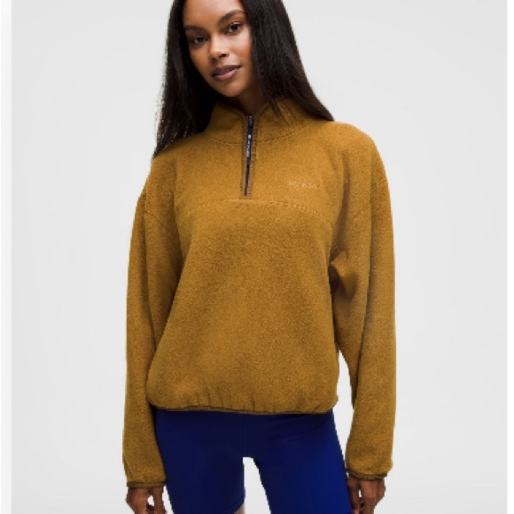 Lululemon Athletica Mustard Half-Zip Fleece